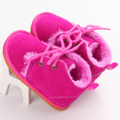 Cosy Lace-Up Snow Boots – Warm Fleece-Lined Baby Booties (0–18M)