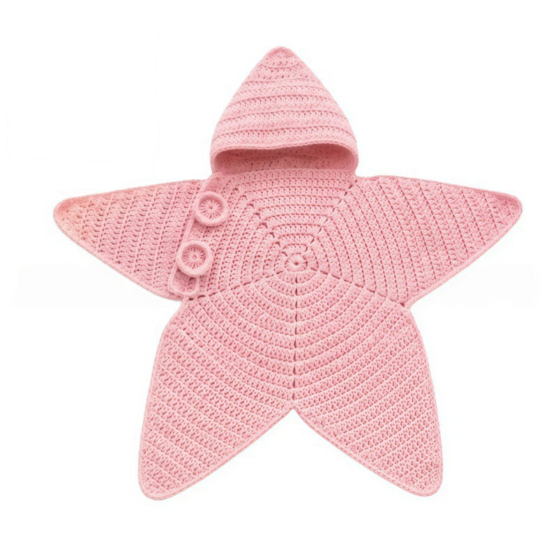Starfish Hooded Knit Sleep Sack – Anti-Startle Wearable Swaddle (Newborn)