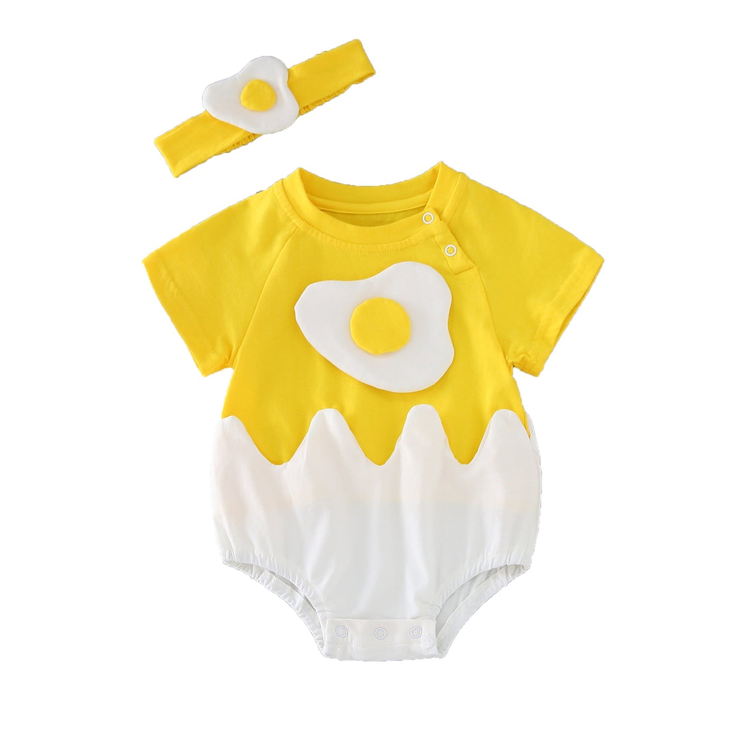 Summer Egg Yolk Baby Romper | Mimou   Egg yolk romper - hair belt / 90cm Mimou Babywear