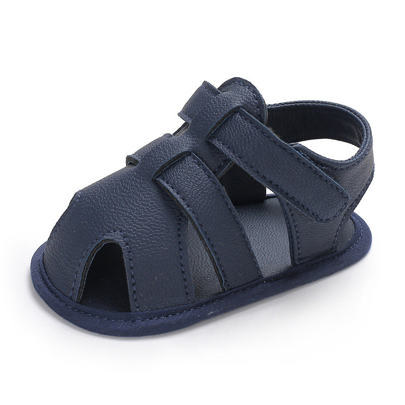 Summer Baby Sandals – Soft Cotton Non-Slip Shoes for Boys 0–1 Year | Mimou   Dark Blue / 13CM Mimou Babywear