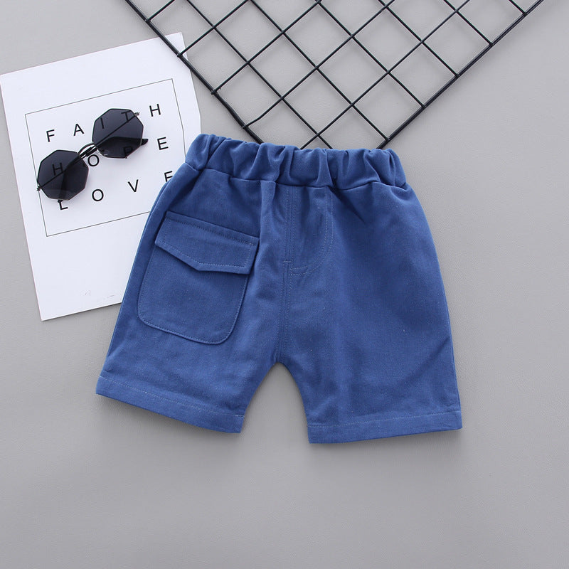 Little Dino Chevron Shirt & Cargo Shorts Set – Button Collar Summer Set (9–36M)    Mimou Babywear