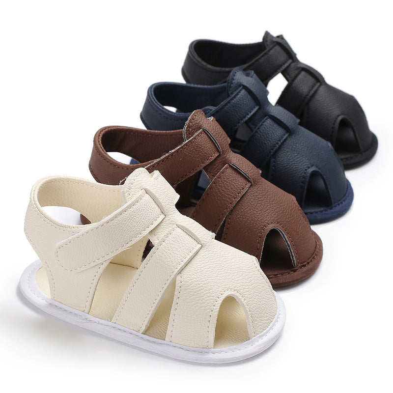 Summer Baby Sandals – Soft Cotton Non-Slip Shoes for Boys 0–1 Year | Mimou    Mimou Babywear