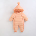 Winter Thick Baby Jumpsuit – Hooded Outdoor Romper for Toddlers | Mimou   Orange / 100cm Mimou Babywear