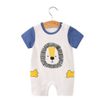 Cartoon Animal Summer Baby Romper – Lightweight Cotton Short Sleeve | Mimou   2281 lion / 90cm Mimou Babywear
