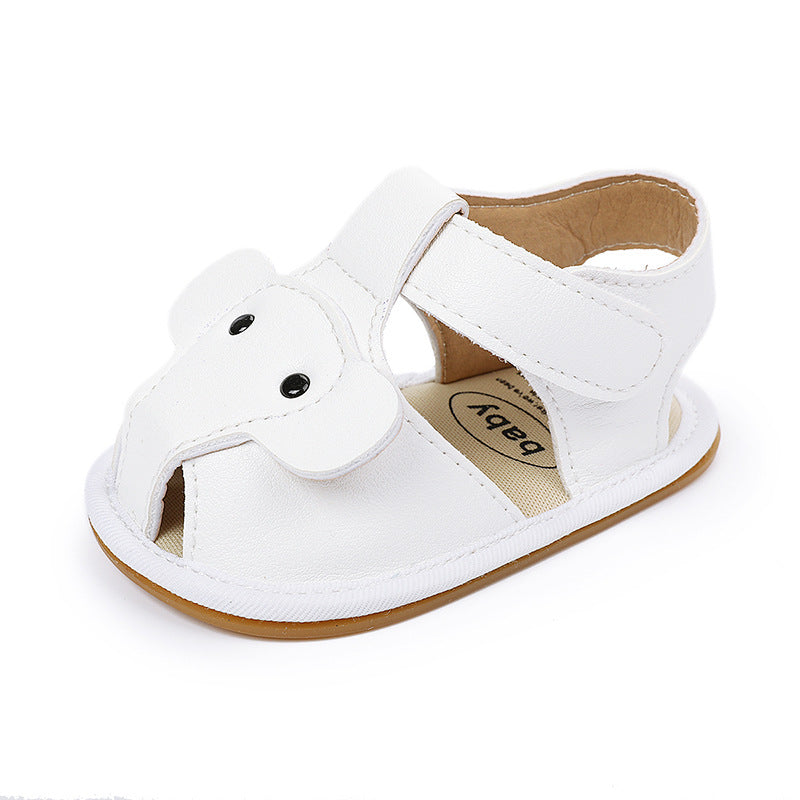 Baby Boy Summer Sandals – PU Leather Breathable Shoes with Rubber Sole 0–1Y | Mimou   White / 13cm Mimou Babywear