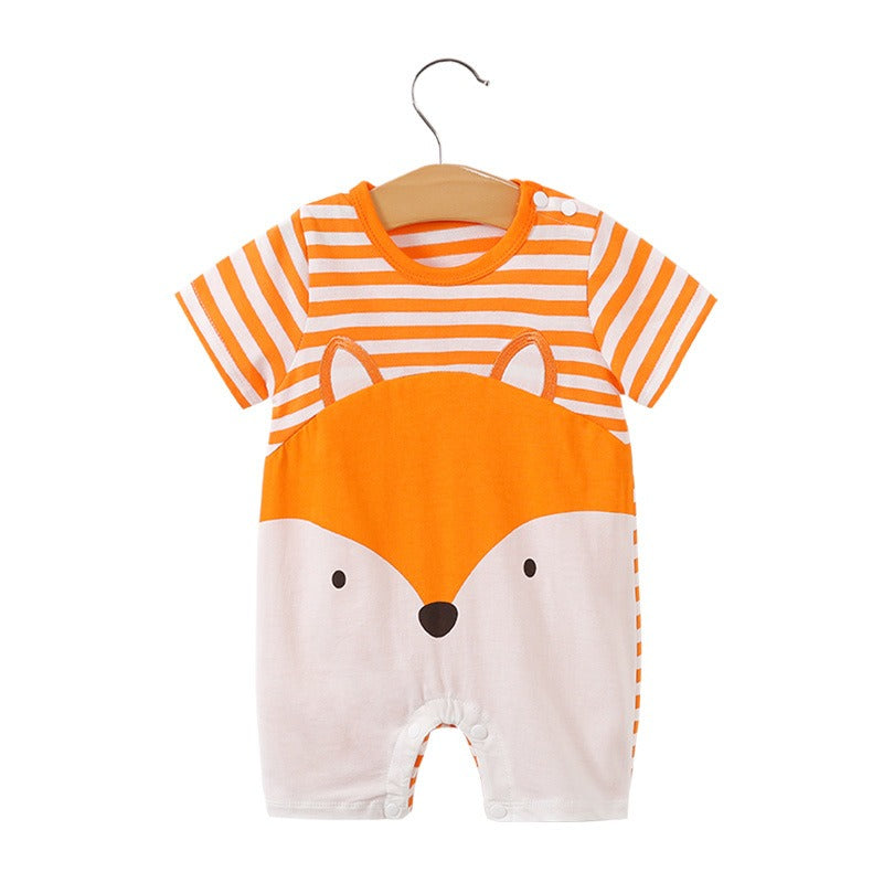 Cartoon Animal Summer Baby Romper – Lightweight Cotton Short Sleeve | Mimou    Mimou Babywear