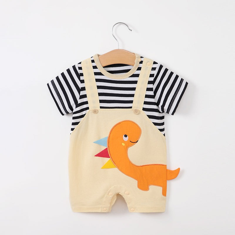 Cartoon Animal Summer Baby Romper – Lightweight Cotton Short Sleeve | Mimou    Mimou Babywear
