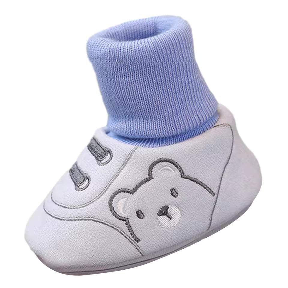 Anti-Slip Cotton Booties & Socks (0-12M)    Mimou Babywear