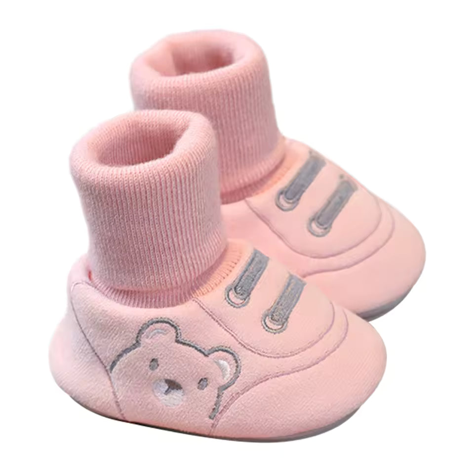 Anti-Slip Cotton Booties & Socks (0-12M)    Mimou Babywear