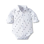 Autumn Gentleman Cotton Romper (0-24M)    Mimou Babywear