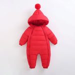 Winter Thick Baby Jumpsuit – Hooded Outdoor Romper for Toddlers | Mimou   Red / 100cm Mimou Babywear