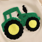 Baby Boy Truck Embroidery 2-Piece Set – Cotton Short Sleeve Top & Elastic Shorts (6-36M)    Mimou Babywear