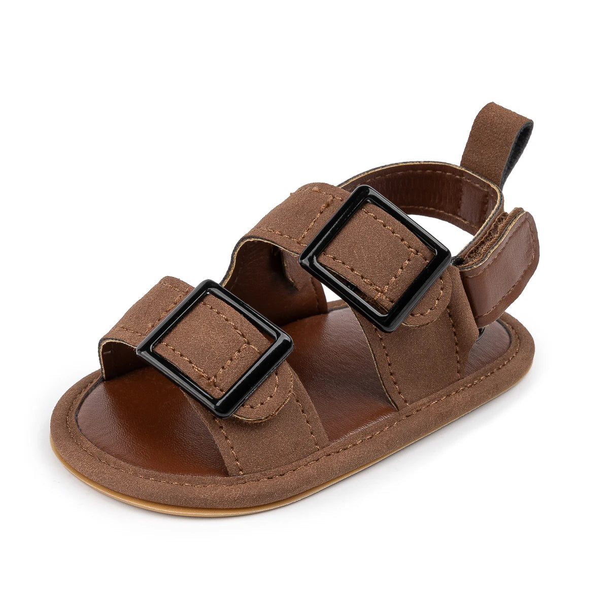 Baby Buckle Sandals with Soft Non-Slip Sole (0–18M)    Mimou Babywear