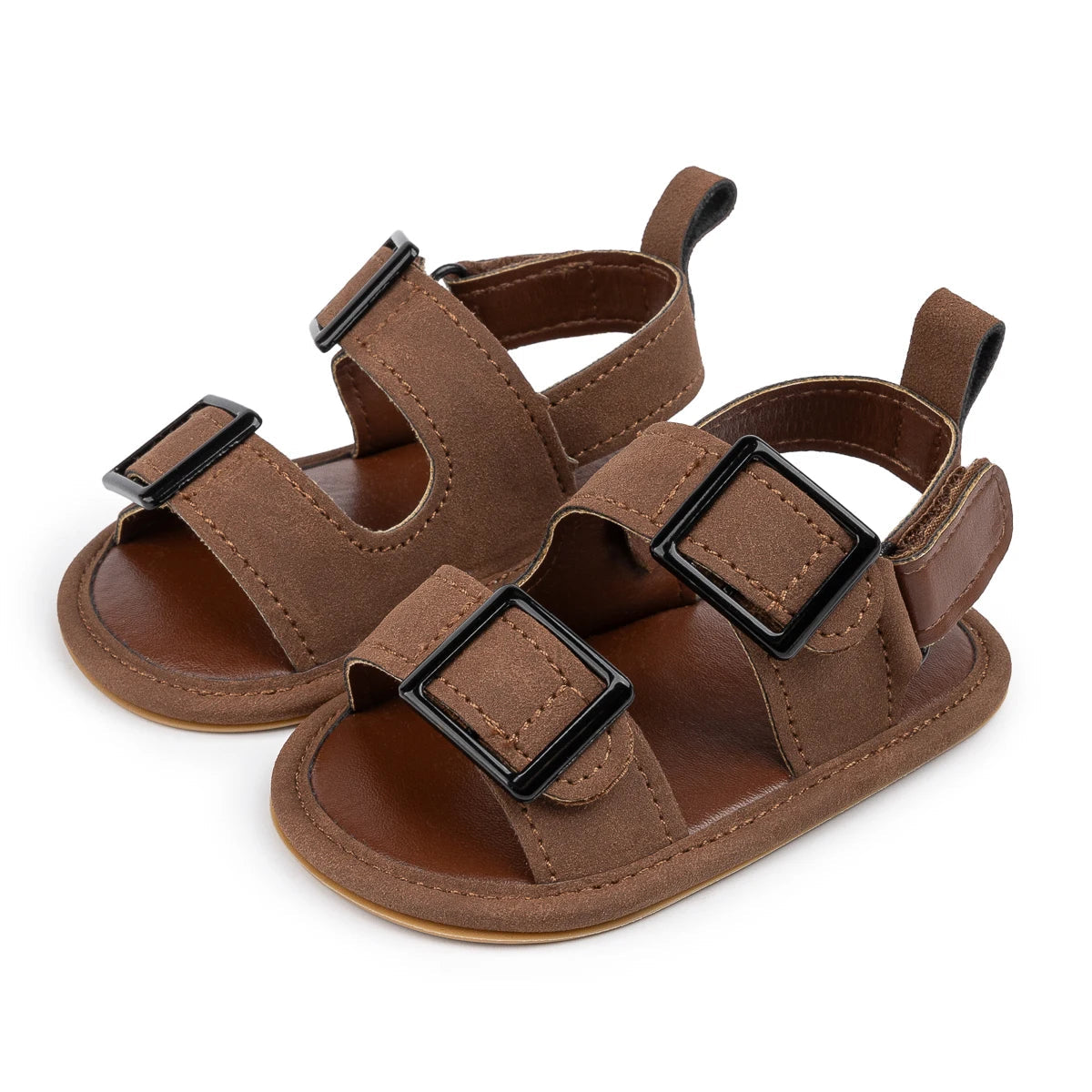 Baby Buckle Sandals with Soft Non-Slip Sole (0–18M)    Mimou Babywear