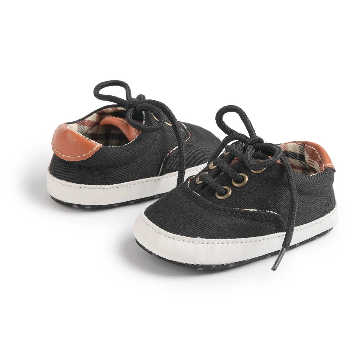 Baby Canvas First Walker Shoes with Soft Non-Slip Sole (0–18 Months)    Mimou Babywear