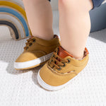 Baby Canvas First Walker Shoes with Soft Non-Slip Sole (0–18 Months)    Mimou Babywear