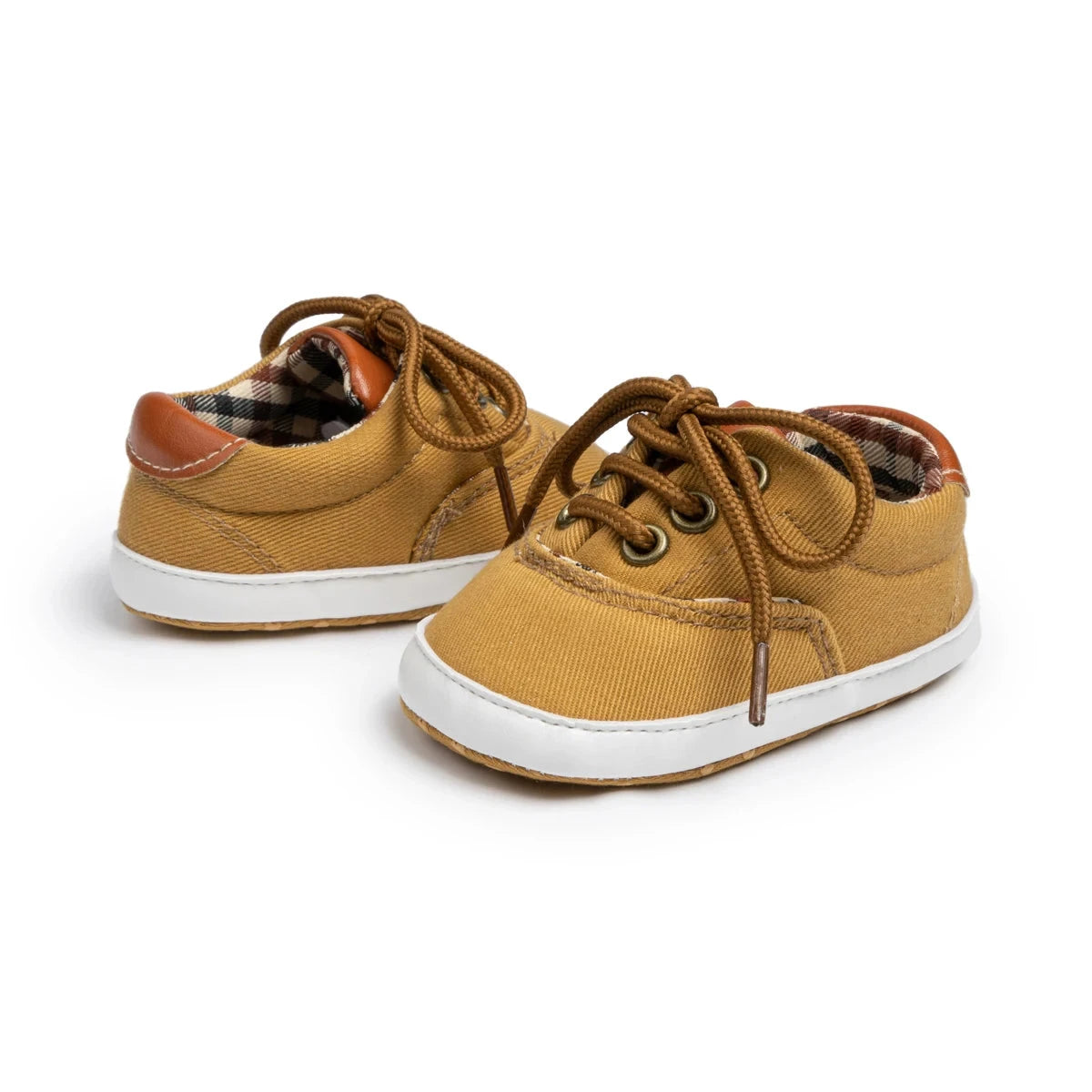 Baby Canvas First Walker Shoes with Soft Non-Slip Sole (0–18 Months)    Mimou Babywear