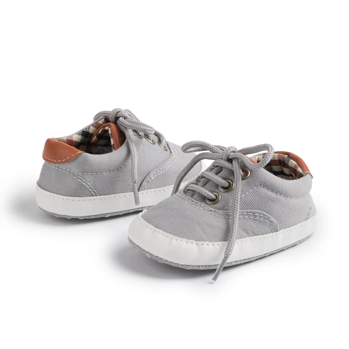 Baby Canvas First Walker Shoes with Soft Non-Slip Sole (0–18 Months)    Mimou Babywear