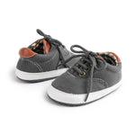Baby Canvas First Walker Shoes with Soft Non-Slip Sole (0–18 Months)    Mimou Babywear