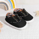 Baby Canvas First Walker Shoes with Soft Non-Slip Sole (0–18 Months)    Mimou Babywear