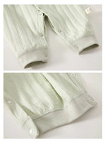 Baby Cotton Long-Sleeve Romper – Soft Unisex One-Piece with Embroidered Wings    Mimou Babywear