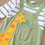 Baby Giraffe Cotton Romper – Long Sleeve One-Piece Outfit (0-18M)    Mimou Babywear