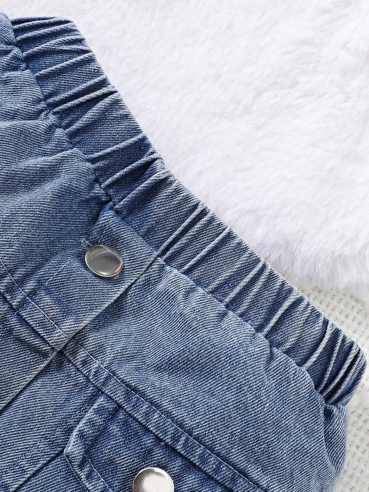 Baby Girl Denim 3-Piece Outfit Set – Jacket, Skirt & Knit Top (6-36M)    Mimou Babywear