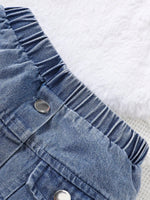 Baby Girl Denim 3-Piece Outfit Set – Jacket, Skirt & Knit Top (6-36M)    Mimou Babywear