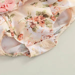 Baby Girl Floral Romper Dress Set with Headband (0–18M)    Mimou Babywear