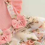 Baby Girl Floral Romper Dress Set with Headband (0–18M)    Mimou Babywear