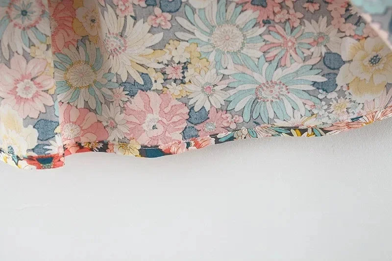 Baby Girl Floral Summer Dress – Puff Sleeve Korean Style (6–36M)    Mimou Babywear