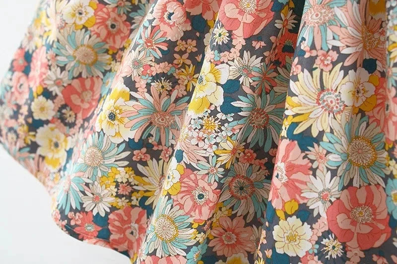 Baby Girl Floral Summer Dress – Puff Sleeve Korean Style (6–36M)    Mimou Babywear