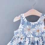 Baby Girl Floral Summer Dress with Bow & Matching Hat (9–36M)    Mimou Babywear