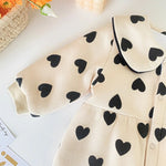 Baby Girl Long-Sleeve Heart Romper – Soft Cotton Winter One-Piece    Mimou Babywear