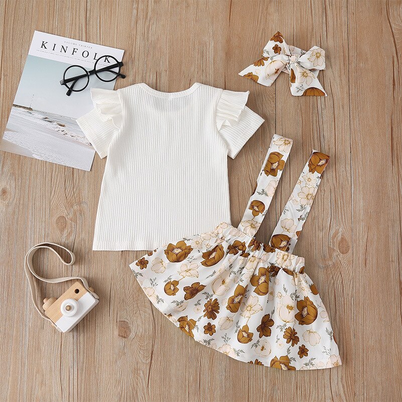 Baby Girl Summer Outfit Set (12–36M)    Mimou Babywear