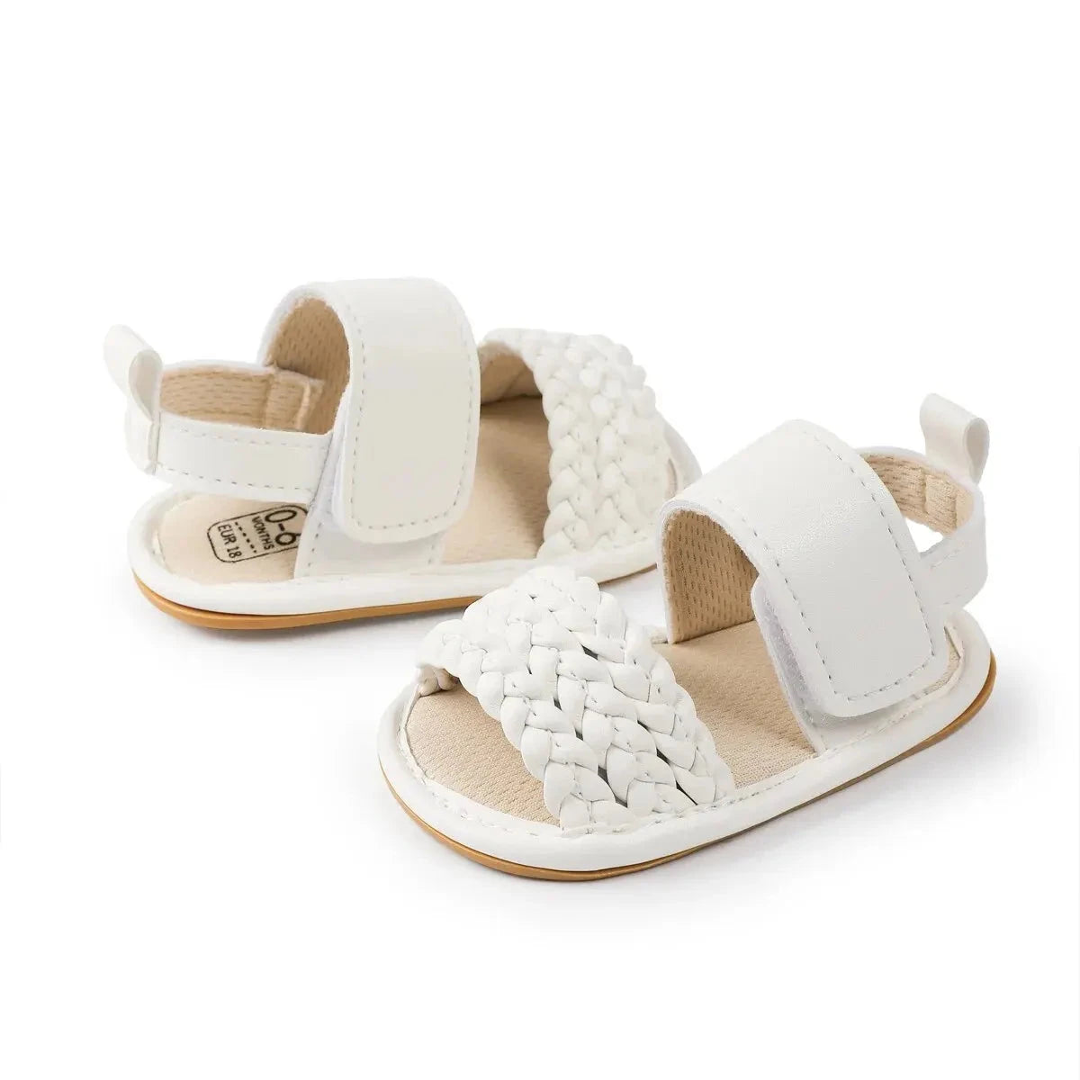 Baby Girl Summer Sandals – Soft Sole First Walkers with Non-Slip Rubber Bottom (0-18M)    Mimou Babywear
