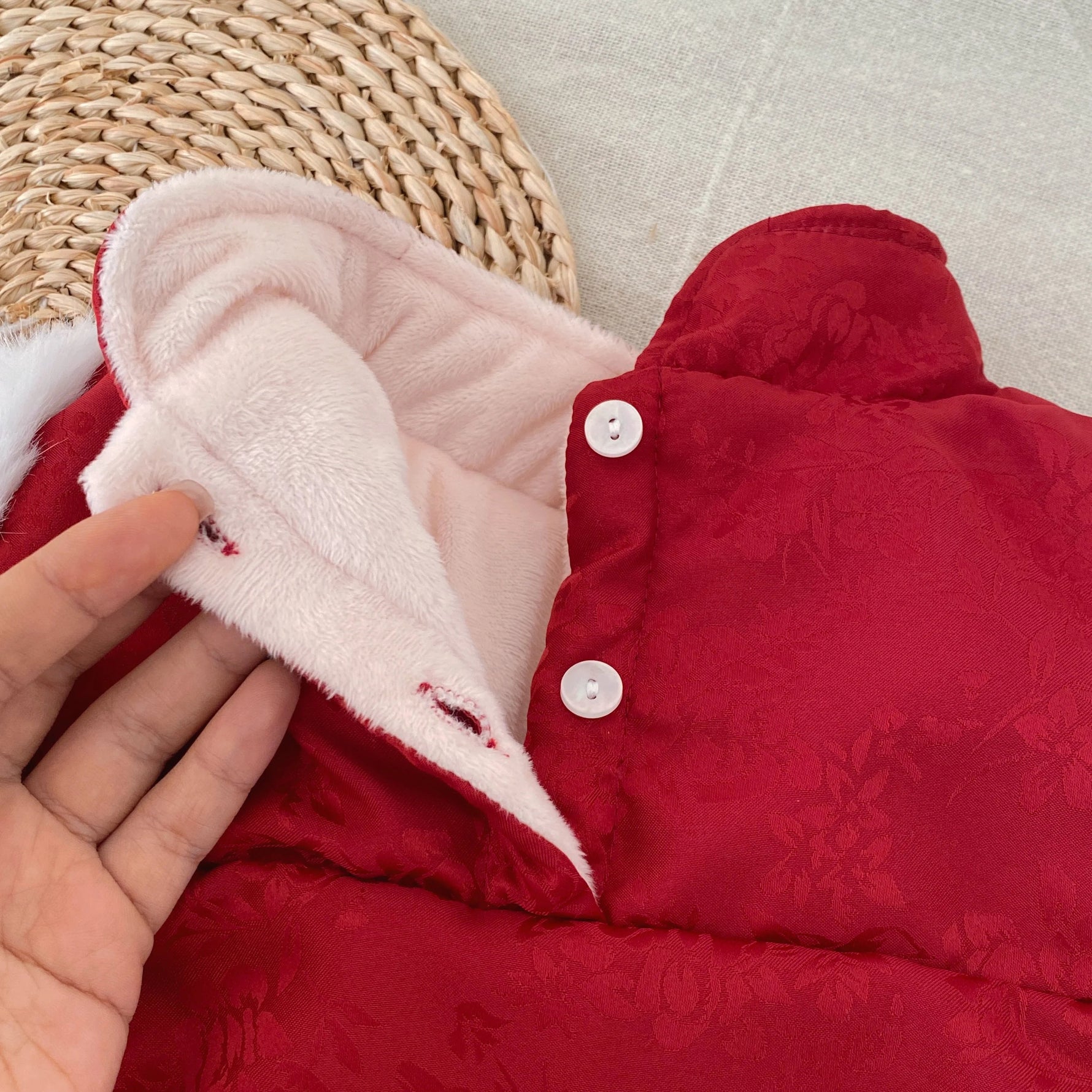 Baby Girl Winter New Year Romper – Soft Long-Sleeve One-Piece    Mimou Babywear