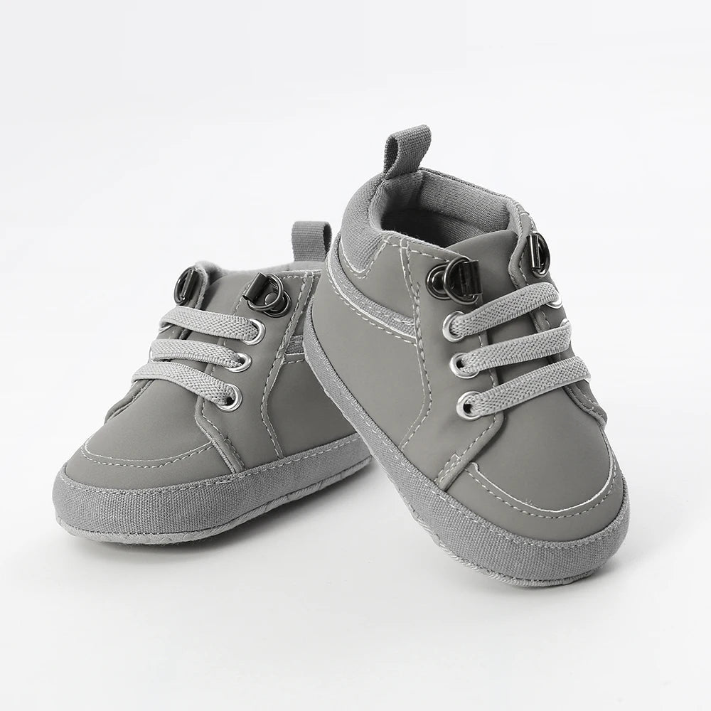Baby High-Top First Walker Sneakers with Soft Non-Slip Sole (0–18M)    Mimou Babywear