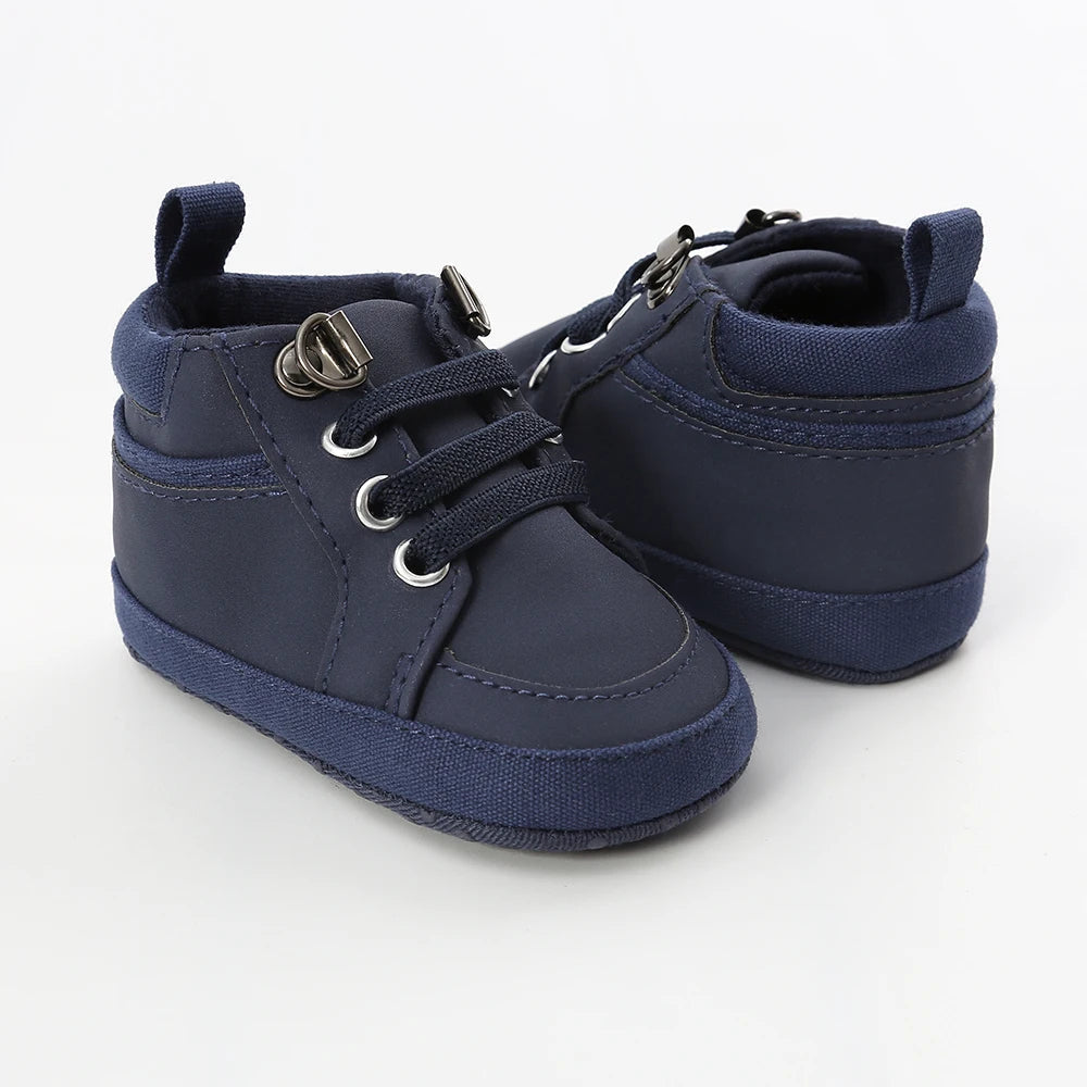 Baby High-Top First Walker Sneakers with Soft Non-Slip Sole (0–18M)    Mimou Babywear
