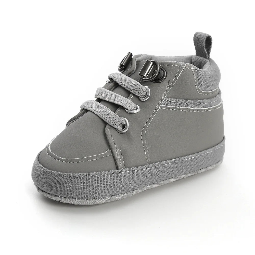 Baby High-Top First Walker Sneakers with Soft Non-Slip Sole (0–18M)    Mimou Babywear