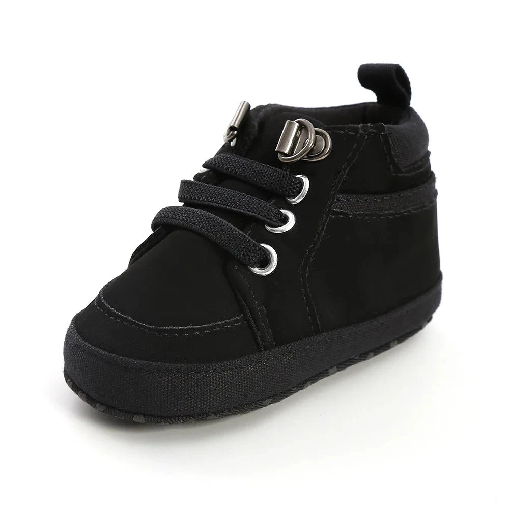 Baby High-Top First Walker Sneakers with Soft Non-Slip Sole (0–18M)    Mimou Babywear