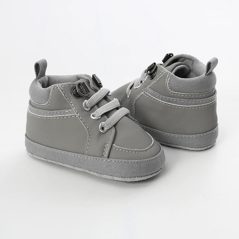 Baby High-Top First Walker Sneakers with Soft Non-Slip Sole (0–18M)    Mimou Babywear