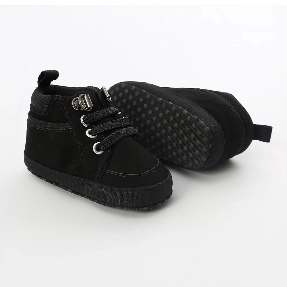 Baby High-Top First Walker Sneakers with Soft Non-Slip Sole (0–18M)    Mimou Babywear