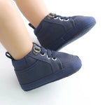 Baby High-Top First Walker Sneakers with Soft Non-Slip Sole (0–18M)    Mimou Babywear