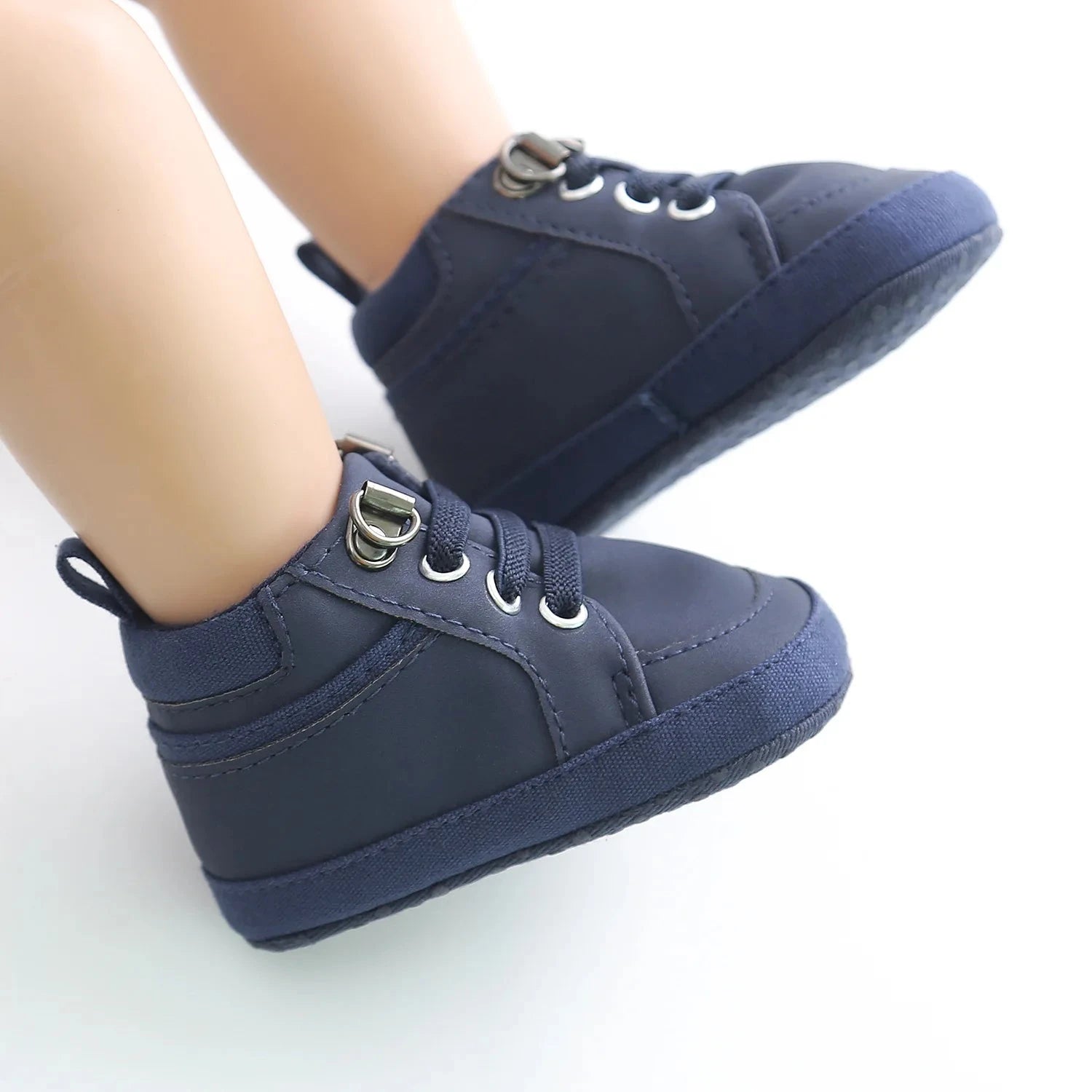 Baby High-Top First Walker Sneakers with Soft Non-Slip Sole (0–18M)    Mimou Babywear
