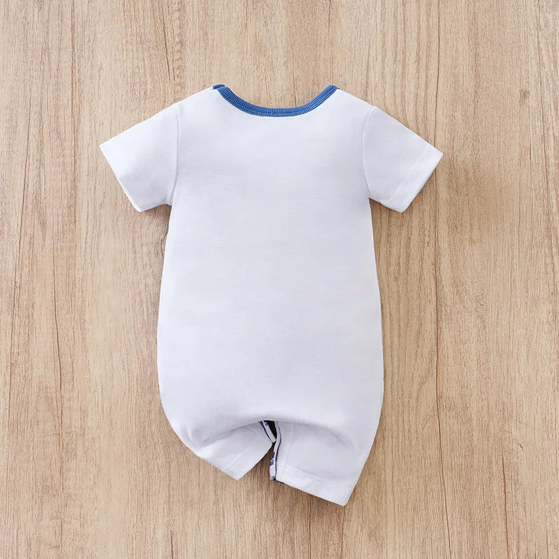 Baby Jungle Animals Romper – Soft Cotton Short Sleeve Bodysuit (3–24M)    Mimou Babywear