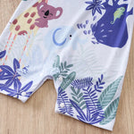 Baby Jungle Animals Romper – Soft Cotton Short Sleeve Bodysuit (3–24M)    Mimou Babywear
