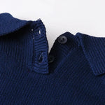 Baby Knit Cotton Set with Collar Pullover & Pants – Long Sleeve Infant Outfit (3-24M)    Mimou Babywear
