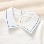 Baby Knit Romper with Collar – Soft Breathable Summer Outfit (0–24M)    Mimou Babywear