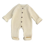Baby Knitted Thick Romper – Soft Cotton Autumn & Winter Jumpsuit (Unisex)    Mimou Babywear